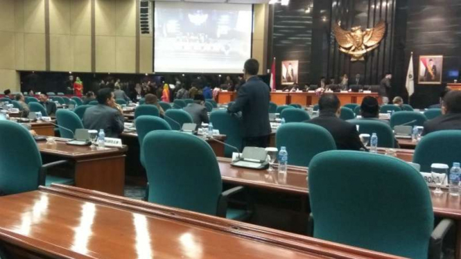 Suasana rapat paripurna DPRD DKI Jakarta.
