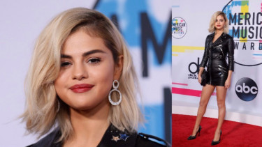 Gaya Selena Gomez di AMA 2017.