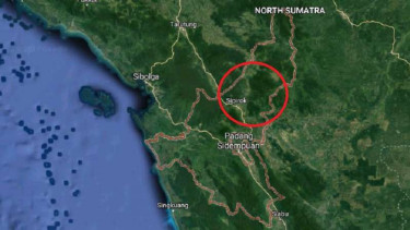 Peta Tapanuli Selatan.