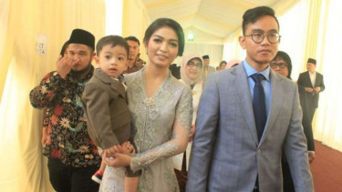 Gibran Rakabuming dan istri.