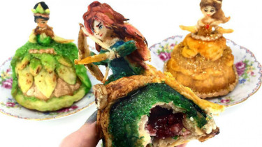 Kue pie berbentuk Putri Disney.
