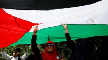 Unjuk rasa menentang Yerusalem sebagai ibu kota Israel.