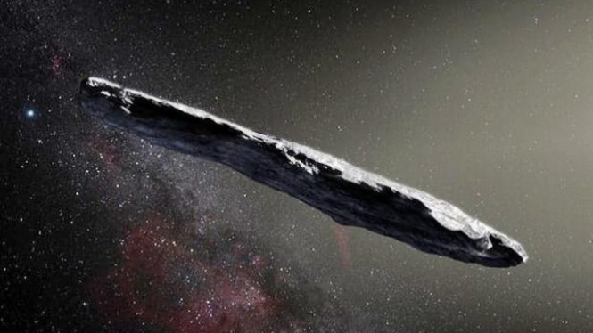 Oumuamua yang diklaim sebagai kendaraan alien.