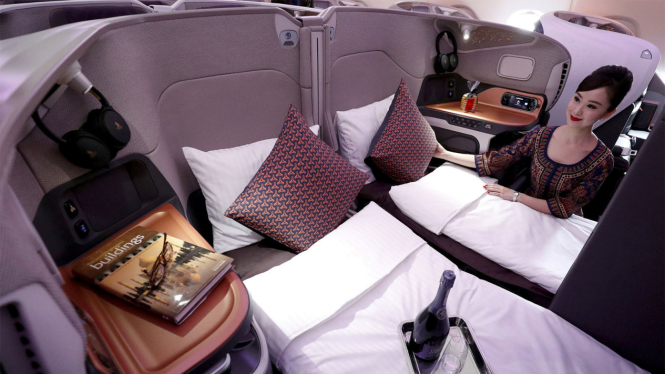 Mewahnya Kabin Baru A 380 Milik Singapore Airlines