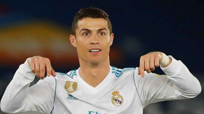Penyerang Real Madrid, Cristiano Ronaldo.