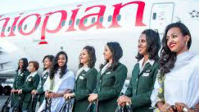 Ethiophian Airlines dan seluruh kru perempuannya.