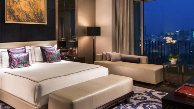 Kamar Hotel Fairmont Jakarta.