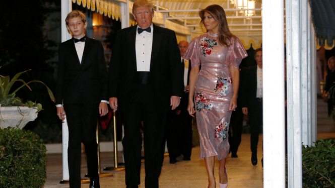 Donald Trump, Melania dan Barron