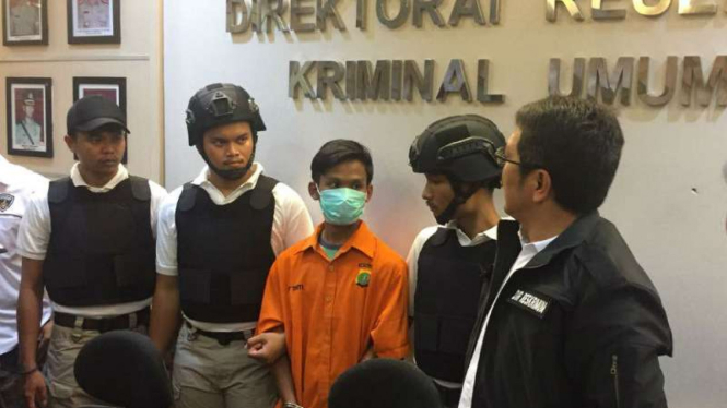 Acep Mulyadi (20) tukang pijit pelaku pembunuh arsitek bernama Feri Firman Hadi.