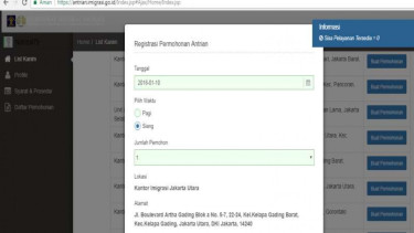 Sulitnya daftar antrean online di kantor imigrasi.
