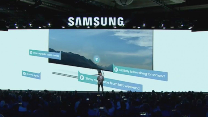 Samsung di CES 2018, Las Vegas, Amerika Serikat.