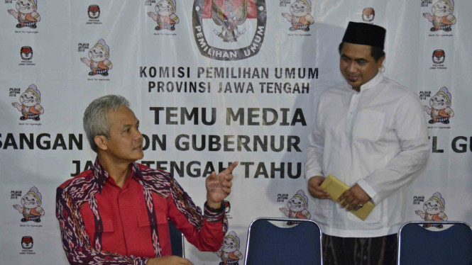 Ganjar Pranowo (kiri) dan Taj Yasin (kanan)