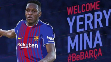 Yerry Mina resmi berseragam Barcelona.