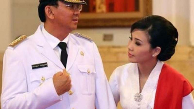 Basuki Tjahaja Purnama dan Veronica Tan.