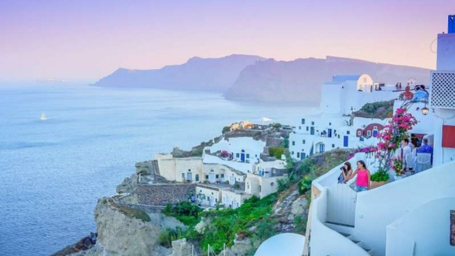 Santorini, Yunani.