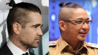 Gaya rambut Colin Farrell dan Pasha