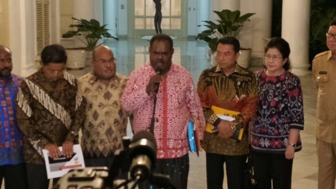 Konpres Bupati Asmat, Gub Papua, KSP, Menkes, Mensos di Istana Bogor