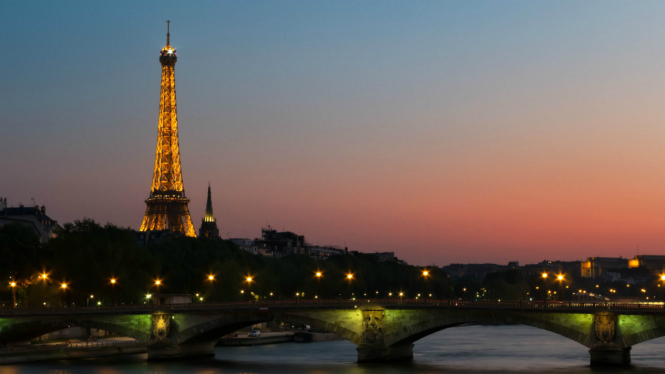 Pemandangan di Paris, Prancis.