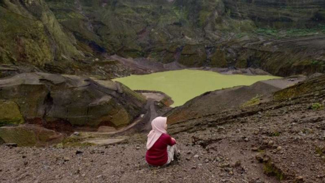 Indahnya pemandangan di Puncak Gunung Kelud