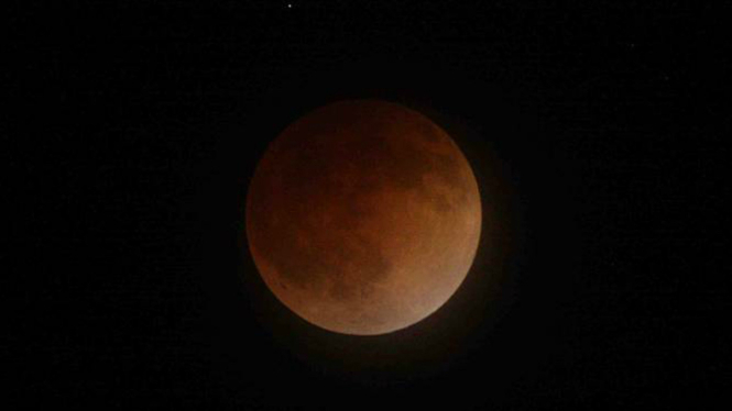 Gerhana Bulan Total di San Jose, California, Amerika Serikat.
