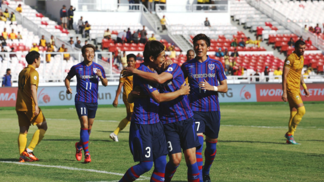 Selebrasi pemain FC Tokyo 