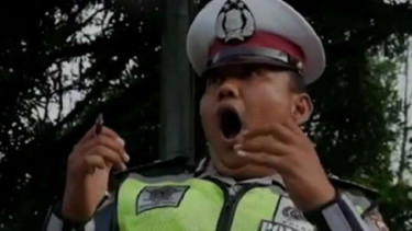 Anggota Polantas Polres Solok Kota.