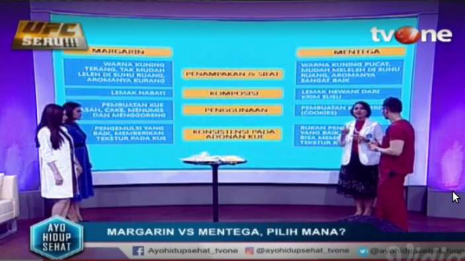 Ayo Hidup Sehat di tvOne bahas fakta menarik seputar margarin dan mentega