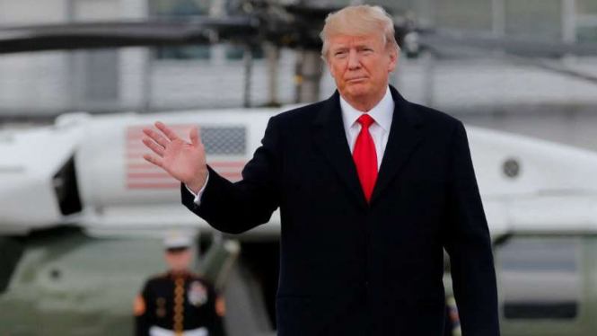 Presiden AS Donald Trump di WEF Davos, Swiss.
