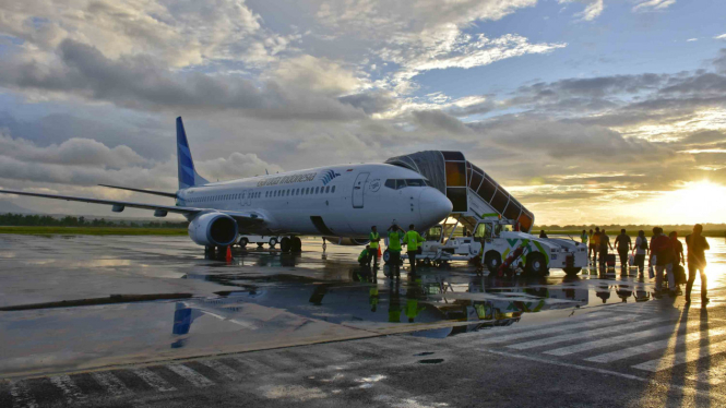 Pesawat Maskapai Garuda Indonesia.