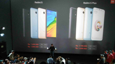 Peluncuran Xiaomi Redmi 5 dan Redmi 5 Plus di Jakarta.
