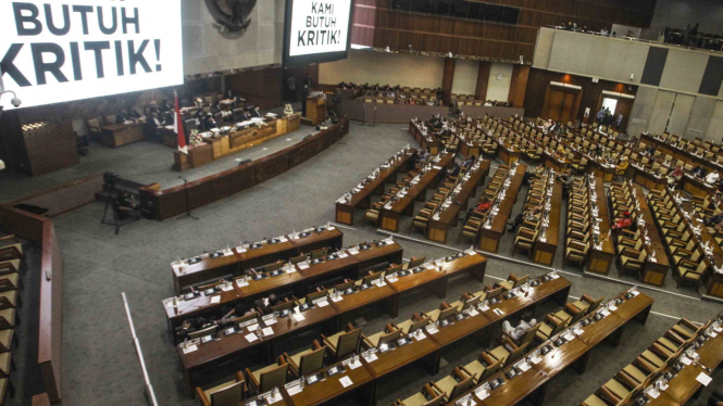Suasana Rapat Paripurna di Komplek Parlemen DPR RI