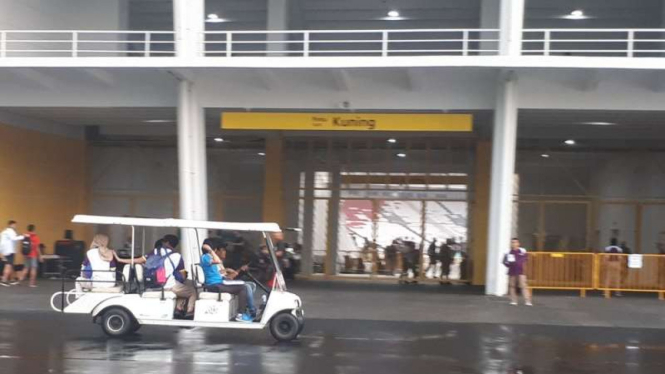 Mobil Golf di Test Event Asian Games 2018 di kawasan GBK