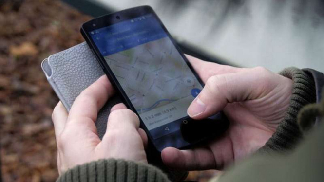 Aplikasi Google Maps.