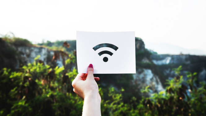 Ilustrasi koneksi wifi.