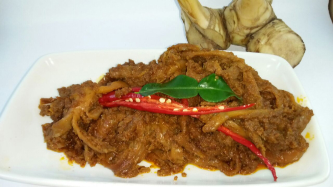 Rendang jamur tiram.