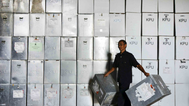 Kotak suara logistik Pemilu/Ilustrasi.