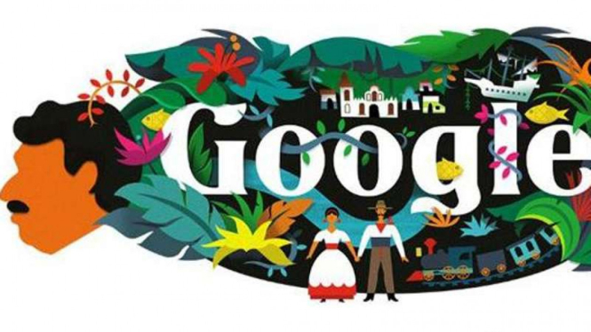 Google Doodle Gabriel Garcia Marquez.