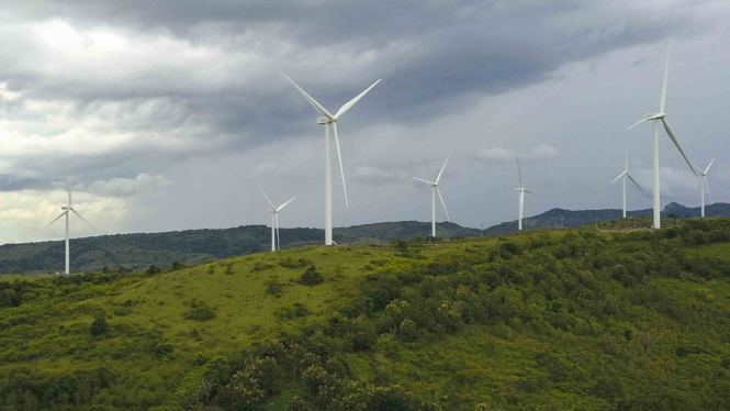Pembangkit Listrik Tenaga Bayu (PLTB) di Sidrap, Sulawesi Selatan
