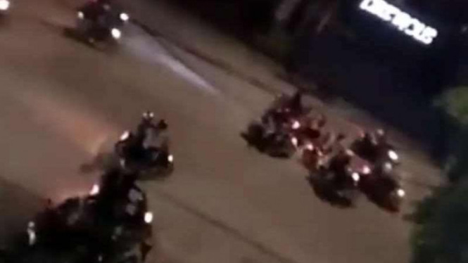 Geng motor yang menyerang secara brutal di Kemang, Jakarta Selatan/Ilustrasi.