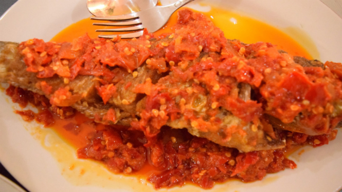 Ikan kerapu lado merah.