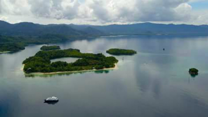 Pemandangan di Halmahera Selatan yang mirip Raja Ampat