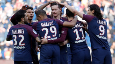 Pemain PSG berpesta.