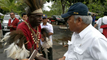 Menteri PUPR Basuki Hadi Muljono di Merauke.