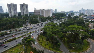 sorot gempa bumi - Kawasan simpang susun Semanggi