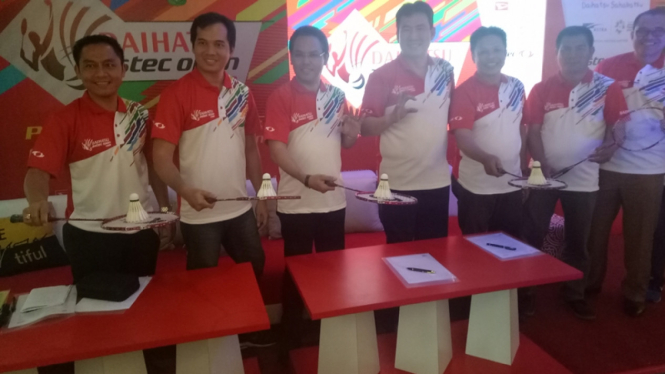 Acara konferensi pers Daihatsu Astec Open di Makassar