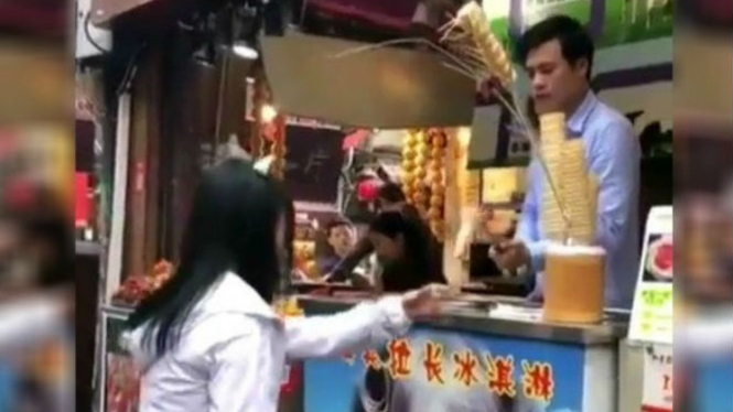 Penjual es krim Turki.