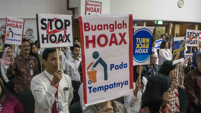 Deklarasi tolak hoax di Bale Pasundan Museum Bank Indonesia Jawa Barat.