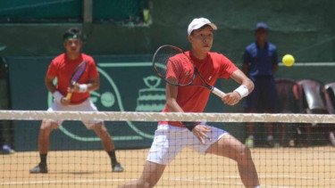 Penampilan tim Piala Davis Indonesia kontra Sri Lanka
