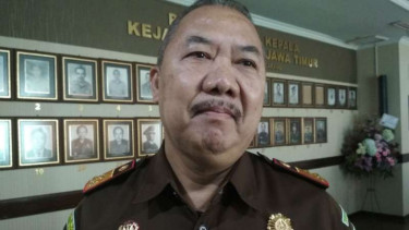 Kepala Kejaksaan Tinggi Jawa Timur, Maruli Hutagalung, di kantornya di Surabaya, Jawa Timur, pada Senin, 9 April 2018.