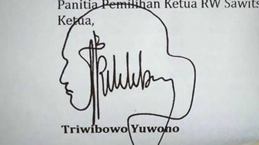 Tanda tangan unik viral